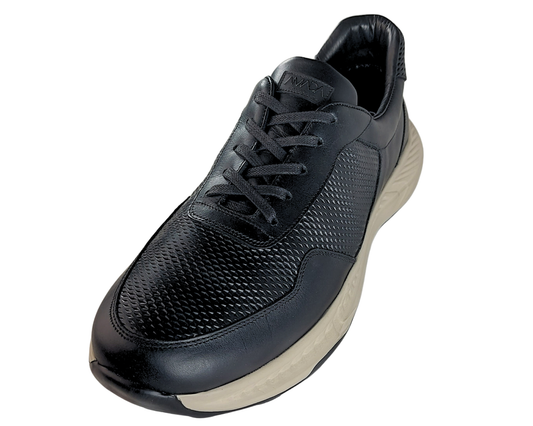 Pinjas Negro - Tenis 100% Cuero con Plantillas Ortopédicas