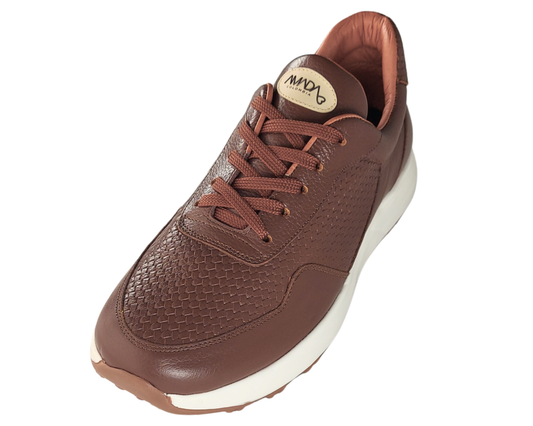 Frida Chocolate Puro · Tenis 100% Cuero con Plantillas Ortopédicas
