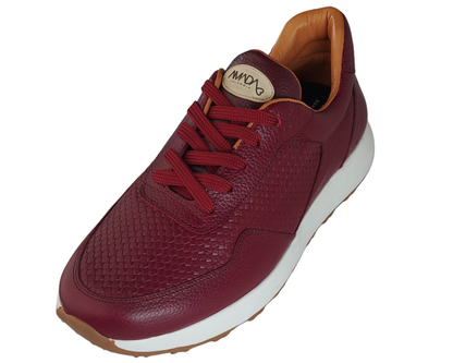 Frida Vino Merlot · Tenis 100% Cuero con Plantillas Ortopédicas