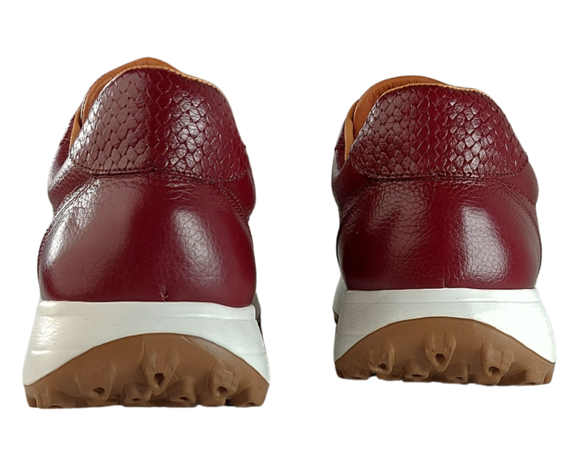 Frida Vino Merlot · Tenis 100% Cuero con Plantillas Ortopédicas