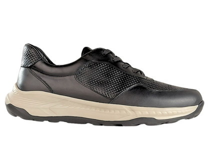 Pinjas Negro - Tenis 100% Cuero con Plantillas Ortopédicas