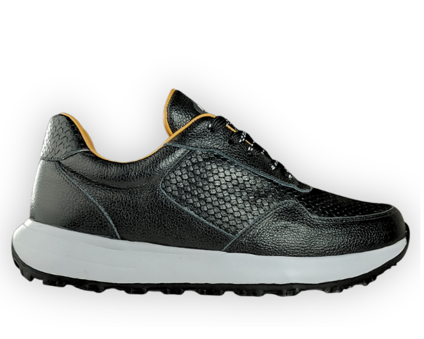 Frida Negro · Tenis Unisex 100% Cuero con Soporte Ortopédico