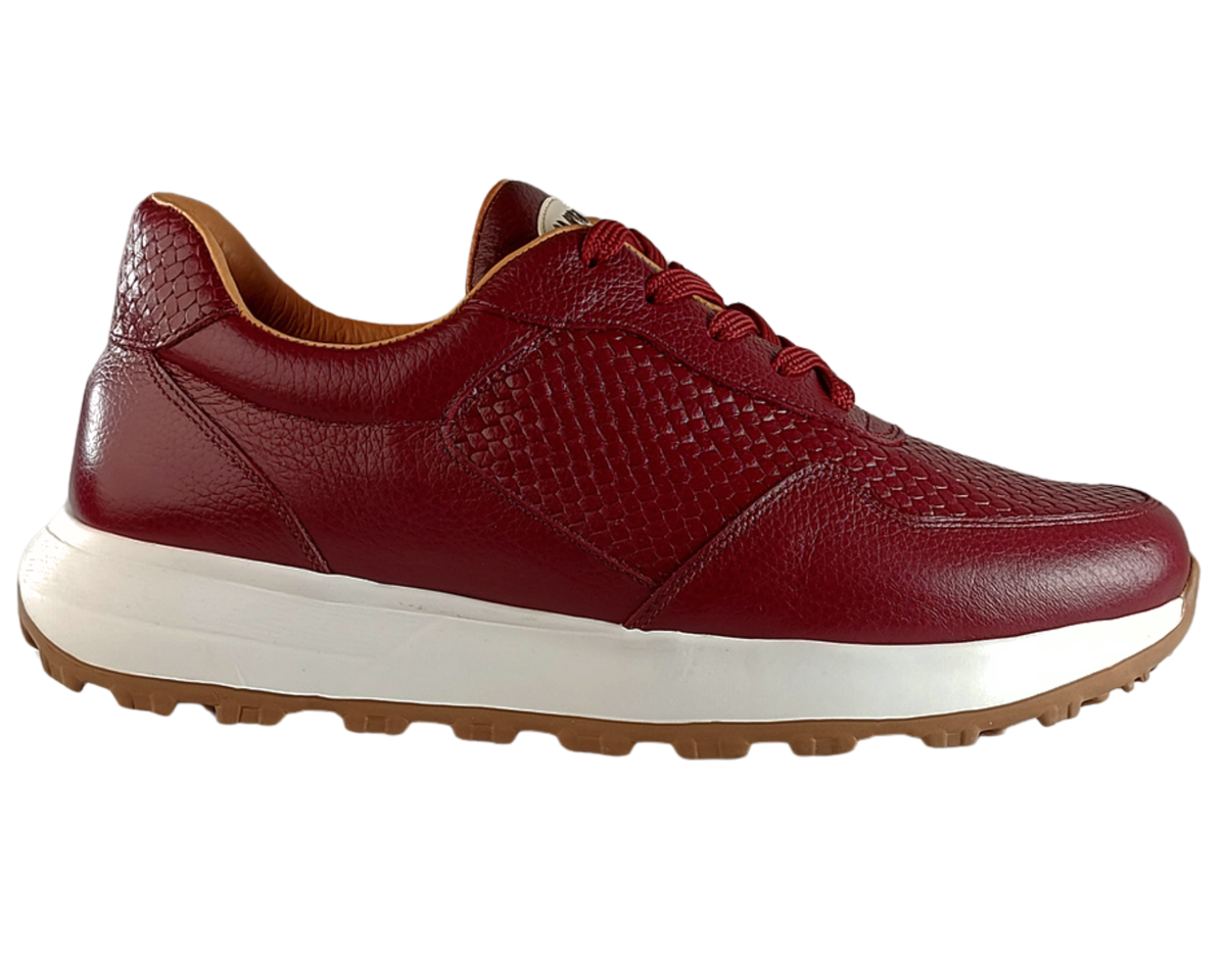 Frida Vino Merlot · Tenis 100% Cuero con Plantillas Ortopédicas