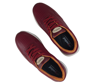 Frida Vino Merlot · Tenis 100% Cuero con Plantillas Ortopédicas