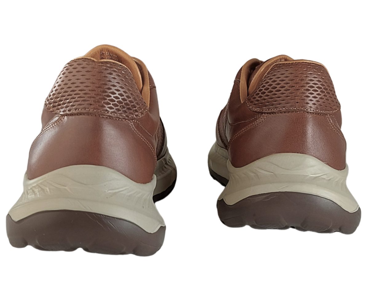 Pinjas Coñac - Tenis 100% Cuero con Plantillas Ortopédicas