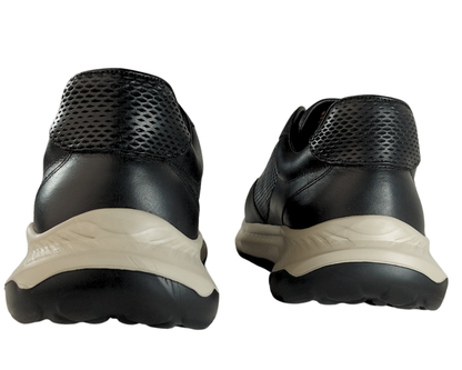 Pinjas Negro - Tenis 100% Cuero con Plantillas Ortopédicas