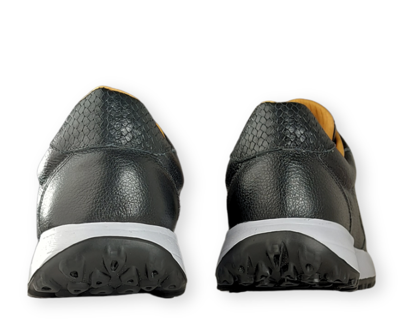 Frida Negro · Tenis Unisex 100% Cuero con Soporte Ortopédico