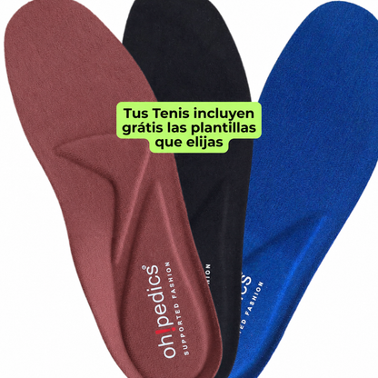 Frida Chocolate Puro · Tenis 100% Cuero con Plantillas Ortopédicas