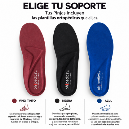 Pinjas Coñac - Tenis 100% Cuero con Plantillas Ortopédicas