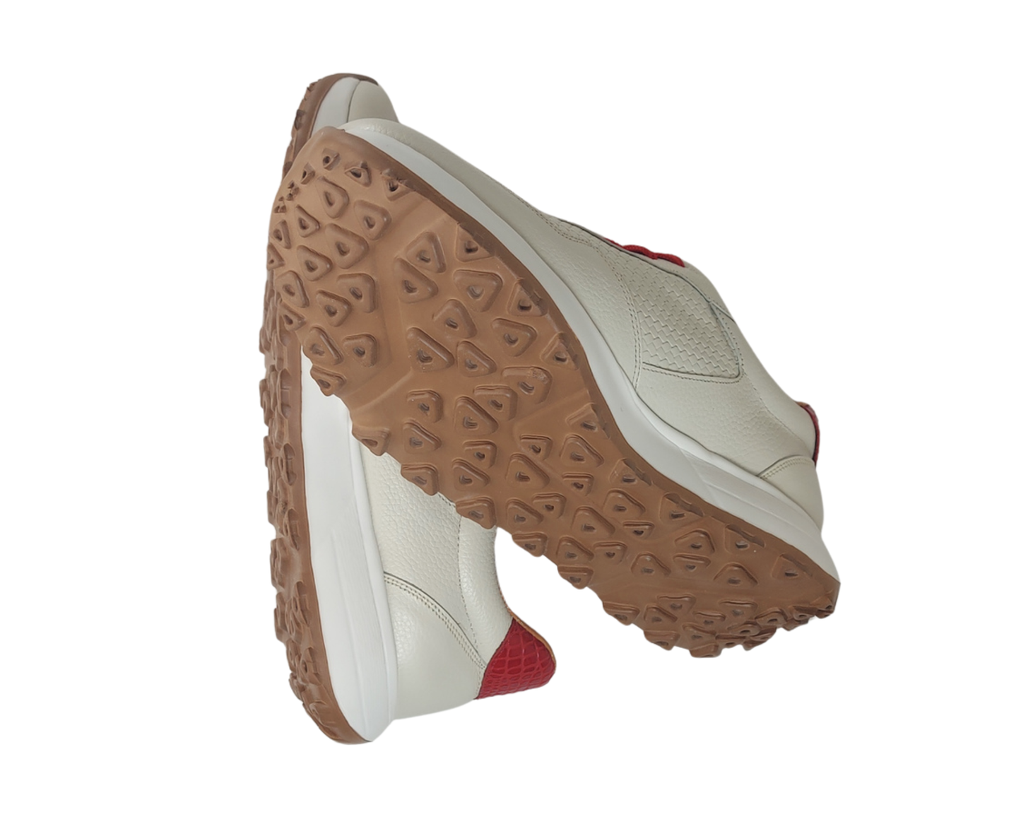 Frida Marfil x Rojo · Tenis 100% Cuero con Soporte Ortopédico